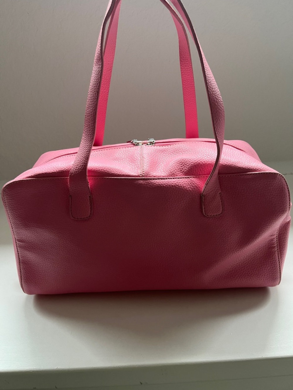 Pink Leather Tote Bag - Stylish Everyday Carry